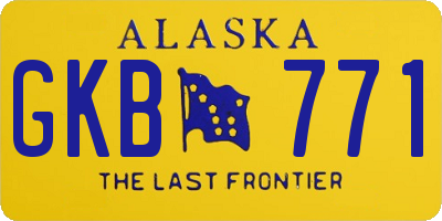 AK license plate GKB771