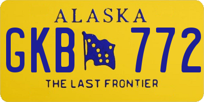 AK license plate GKB772