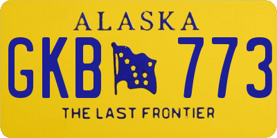 AK license plate GKB773