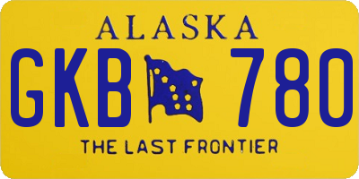 AK license plate GKB780
