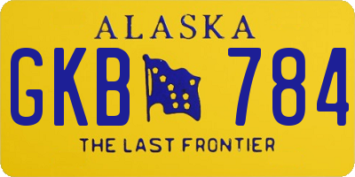 AK license plate GKB784