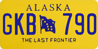 AK license plate GKB790