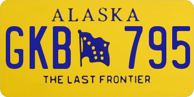 AK license plate GKB795