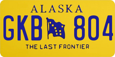 AK license plate GKB804