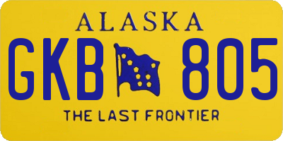 AK license plate GKB805