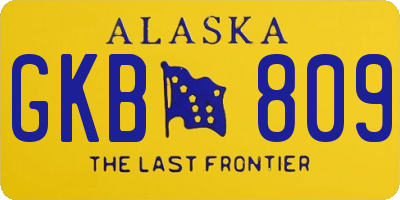 AK license plate GKB809
