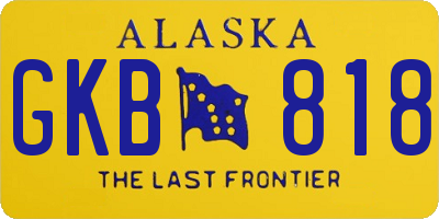 AK license plate GKB818