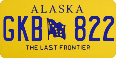 AK license plate GKB822
