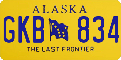 AK license plate GKB834