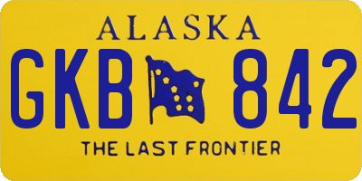 AK license plate GKB842