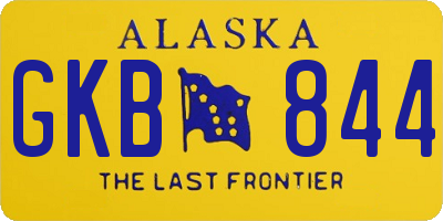 AK license plate GKB844