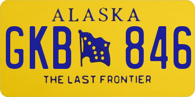 AK license plate GKB846