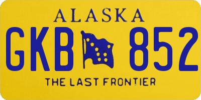AK license plate GKB852