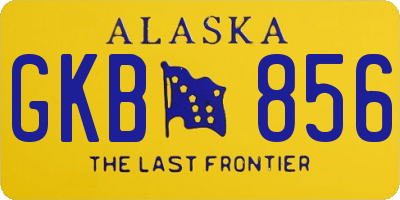AK license plate GKB856