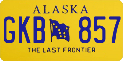AK license plate GKB857