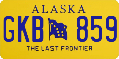 AK license plate GKB859