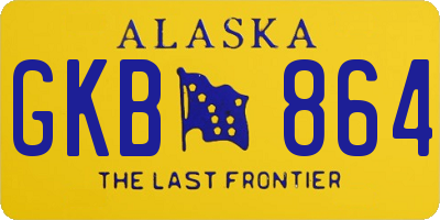 AK license plate GKB864