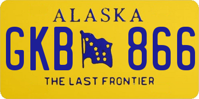 AK license plate GKB866