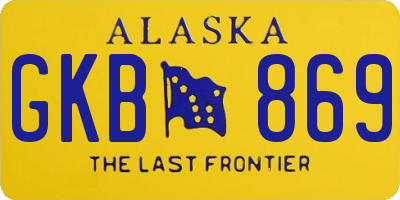 AK license plate GKB869