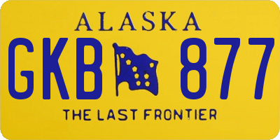 AK license plate GKB877