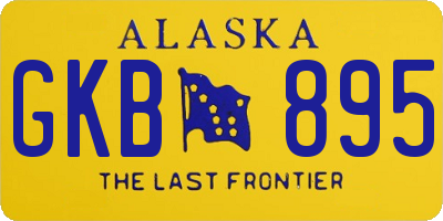 AK license plate GKB895