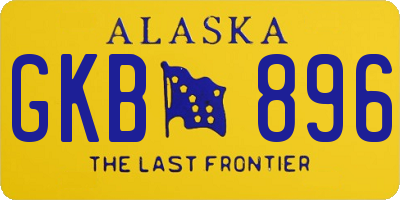 AK license plate GKB896