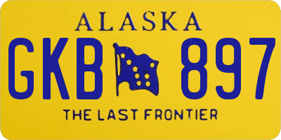 AK license plate GKB897