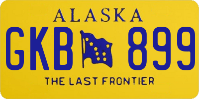 AK license plate GKB899