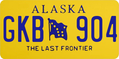 AK license plate GKB904