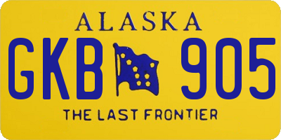 AK license plate GKB905