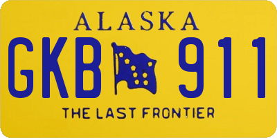 AK license plate GKB911