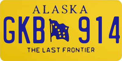 AK license plate GKB914