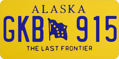 AK license plate GKB915