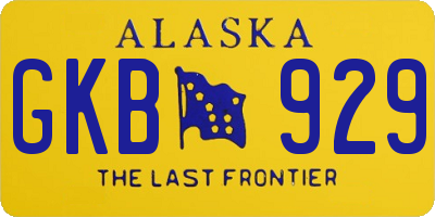 AK license plate GKB929