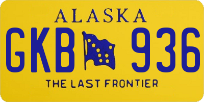 AK license plate GKB936
