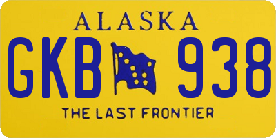 AK license plate GKB938