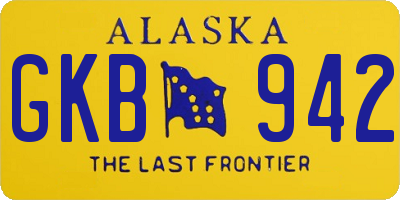 AK license plate GKB942