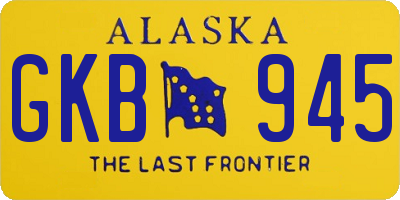 AK license plate GKB945