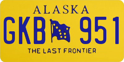AK license plate GKB951