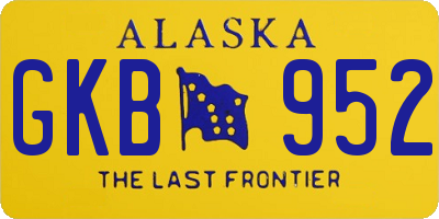 AK license plate GKB952