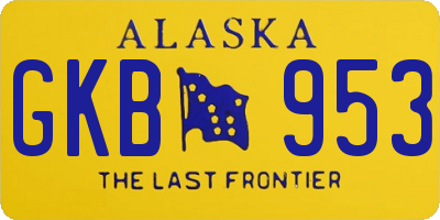 AK license plate GKB953