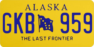 AK license plate GKB959