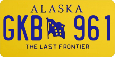 AK license plate GKB961