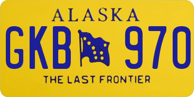 AK license plate GKB970