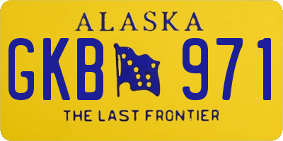 AK license plate GKB971