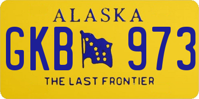 AK license plate GKB973