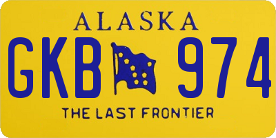 AK license plate GKB974
