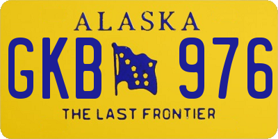 AK license plate GKB976