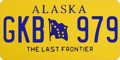 AK license plate GKB979