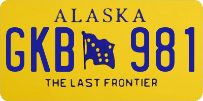 AK license plate GKB981